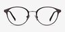 Broadway Gunmetal MetalEyeglass Frames from EyeBuyDirect, Front View