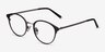 Broadway Gunmetal MetalEyeglass Frames from EyeBuyDirect, Angle View