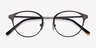 Broadway Gunmetal MetalEyeglass Frames from EyeBuyDirect, Closed View