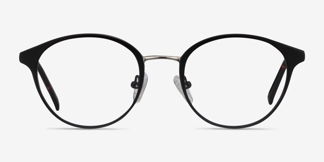Broadway Black MetalEyeglass Frames from EyeBuyDirect, Front View
