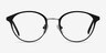 Broadway Black MetalEyeglass Frames from EyeBuyDirect, Front View