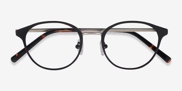 Broadway Black MetalEyeglass Frames from EyeBuyDirect, Closed View