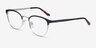The Works Black MetalEyeglass Frames from EyeBuyDirect, Angle View