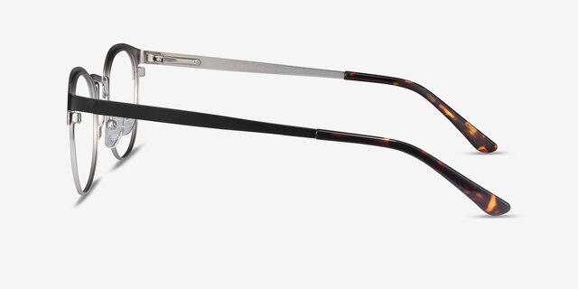The Works Black MetalEyeglass Frames from EyeBuyDirect, Side View