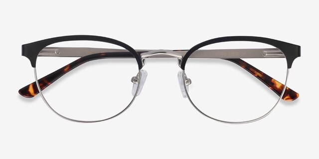 The Works Black MetalEyeglass Frames from EyeBuyDirect, Closed View