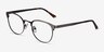 The Works Gunmetal MetalEyeglass Frames from EyeBuyDirect, Angle View