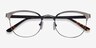 The Works Gunmetal MetalEyeglass Frames from EyeBuyDirect, Closed View