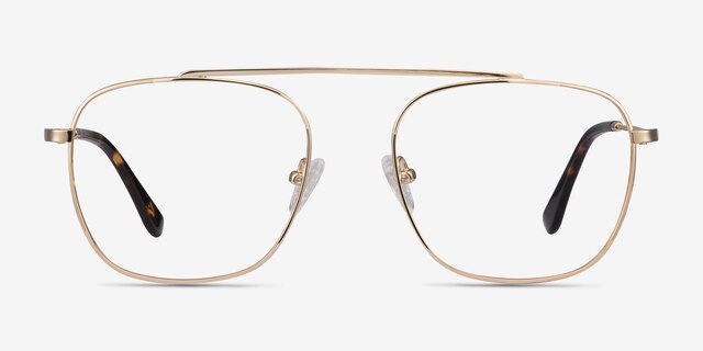 Moxie Doré MétalMontures de lunettes de vue d'EyeBuyDirect, Vue de Face