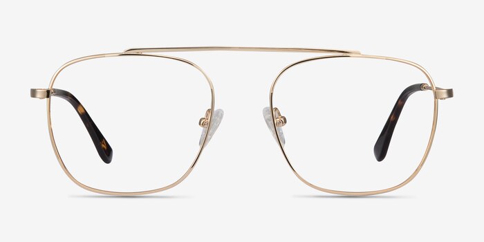 Moxie Golden Metal Eyeglass Frames from EyeBuyDirect