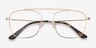 Moxie Doré MétalMontures de lunettes de vue d'EyeBuyDirect, Vue Rapprochée