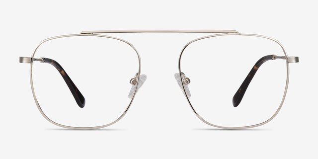 Moxie Silver MetalEyeglass Frames from EyeBuyDirect, Front View