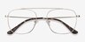 Moxie Silver MetalEyeglass Frames from EyeBuyDirect, Closed View