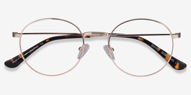 Bistro Golden MetalEyeglass Frames from EyeBuyDirect, Closed View