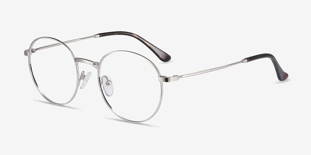 Bistro Argenté MétalMontures de lunettes de vue d'EyeBuyDirect, Vue d'Angle