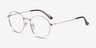 Bistro Argenté MétalMontures de lunettes de vue d'EyeBuyDirect, Vue d'Angle