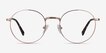 Bistro Rose Gold MetalEyeglass Frames from EyeBuyDirect, Front View