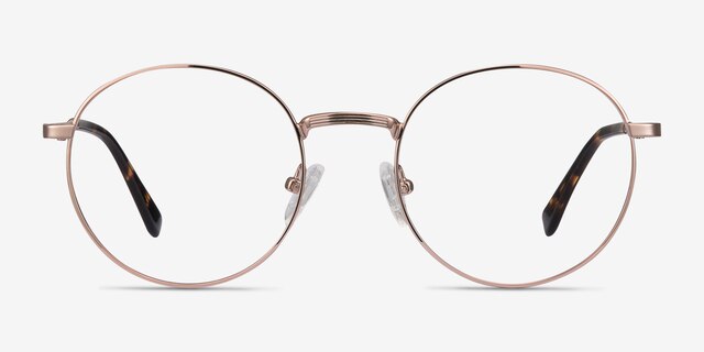 Bistro Rose Gold MetalEyeglass Frames from EyeBuyDirect, Front View