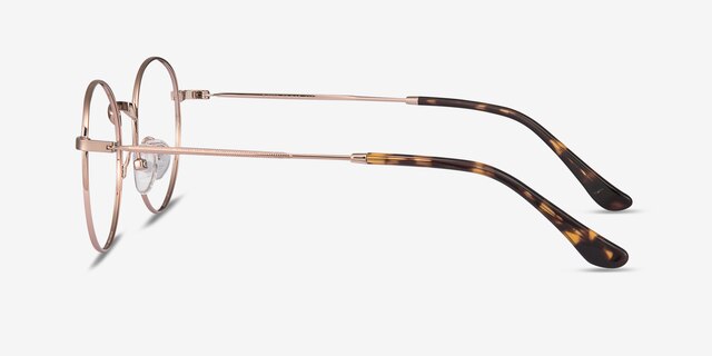 Bistro Rose Gold MetalEyeglass Frames from EyeBuyDirect, Side View