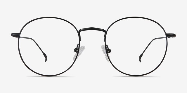 Novel Black MetalEyeglass Frames from EyeBuyDirect, Front View