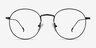 Novel Black MetalEyeglass Frames from EyeBuyDirect, Front View