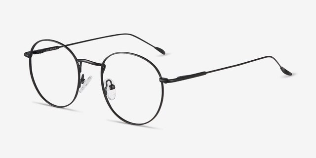 Novel Black MetalEyeglass Frames from EyeBuyDirect, Angle View