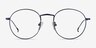 Novel Navy MetalEyeglass Frames from EyeBuyDirect, Front View