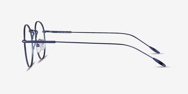 Novel Navy MetalEyeglass Frames from EyeBuyDirect, Side View