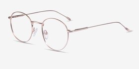 Novel Or rose Métal Montures de lunettes de vue d'EyeBuyDirect, Vue d'Angle