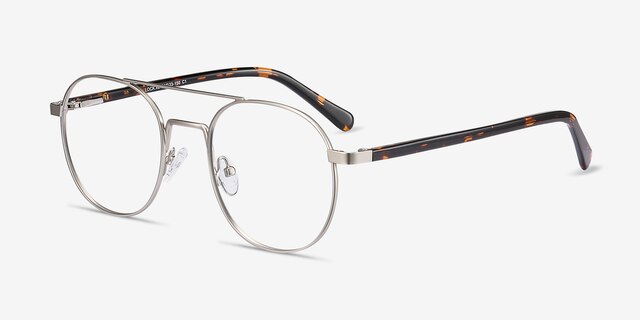 Lock XL Argenté MétalMontures de lunettes de vue d'EyeBuyDirect, Vue d'Angle