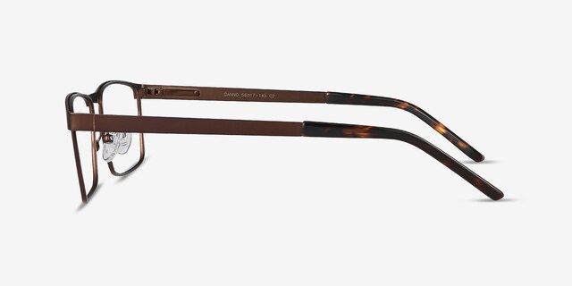 Danno Brown MetalEyeglass Frames from EyeBuyDirect, Side View