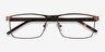Danno Brown MetalEyeglass Frames from EyeBuyDirect, Closed View