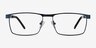 Danno Navy MetalEyeglass Frames from EyeBuyDirect, Front View