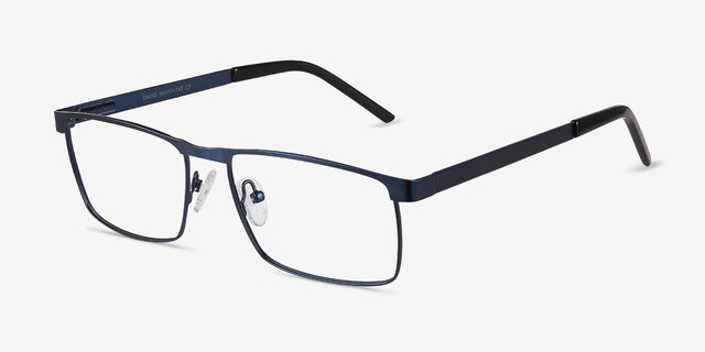 Danno Navy MetalEyeglass Frames from EyeBuyDirect, Angle View