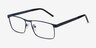 Danno Navy MetalEyeglass Frames from EyeBuyDirect, Angle View