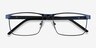 Danno Navy MetalEyeglass Frames from EyeBuyDirect, Closed View