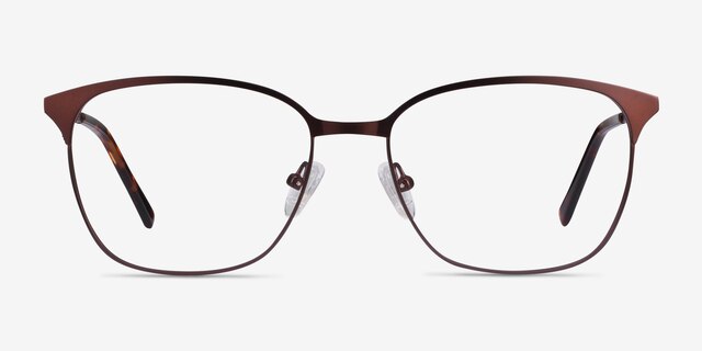Avenue Brown MetalEyeglass Frames from EyeBuyDirect, Front View