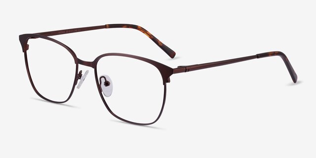 Avenue Brown MetalEyeglass Frames from EyeBuyDirect, Angle View