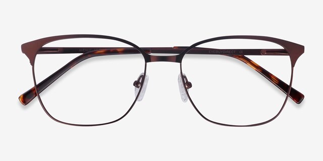 Avenue Brown MetalEyeglass Frames from EyeBuyDirect, Closed View
