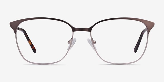 Avenue Gunmetal MetalEyeglass Frames from EyeBuyDirect, Front View