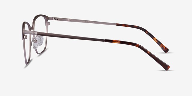 Avenue Gunmetal MetalEyeglass Frames from EyeBuyDirect, Side View