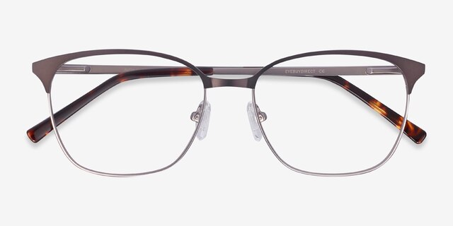 Avenue Gunmetal MetalEyeglass Frames from EyeBuyDirect, Closed View