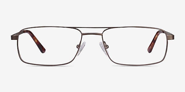Maverick Brown Metal Eyeglass Frames