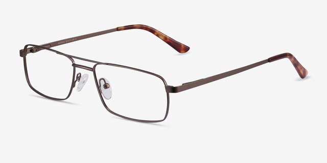 Maverick Brown MetalEyeglass Frames from EyeBuyDirect, Angle View