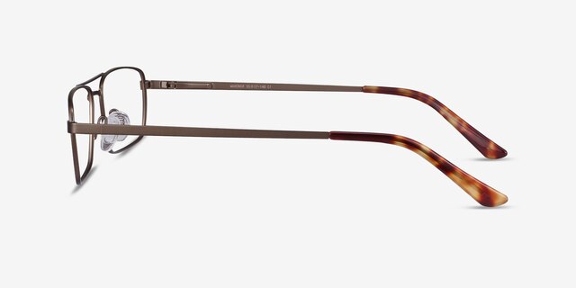 Maverick Brown MetalEyeglass Frames from EyeBuyDirect, Side View