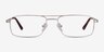 Maverick Silver MetalEyeglass Frames from EyeBuyDirect, Front View