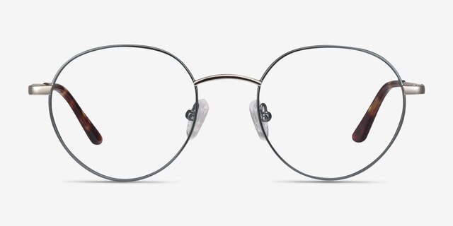 Retell Green MetalEyeglass Frames from EyeBuyDirect, Front View