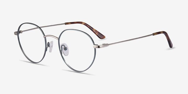 Retell Green MetalEyeglass Frames from EyeBuyDirect, Angle View