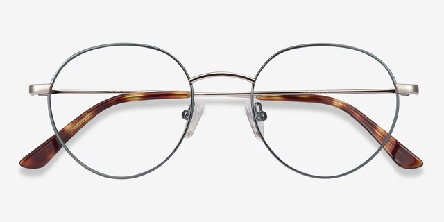 Retell Green MetalEyeglass Frames from EyeBuyDirect, Closed View