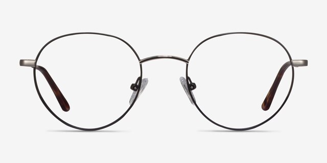 Retell Noir MétalMontures de lunettes de vue d'EyeBuyDirect, Vue de Face