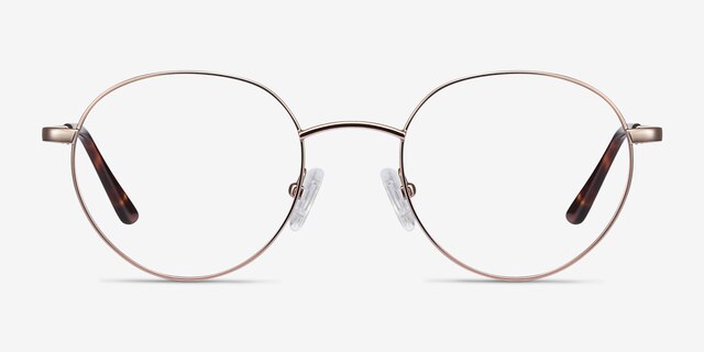 Retell Rose Gold MetalEyeglass Frames from EyeBuyDirect, Front View